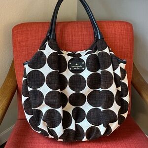 Kate Spade Black and Cream Polka Dot Shoulder Bag